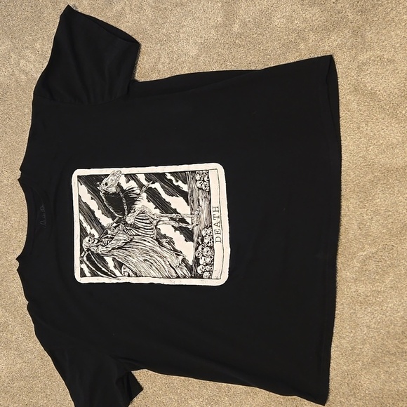 Other - VERTEBRAE33 Black Graphic T-Shirt Adult Size 2XL With Grim Reaper In Front